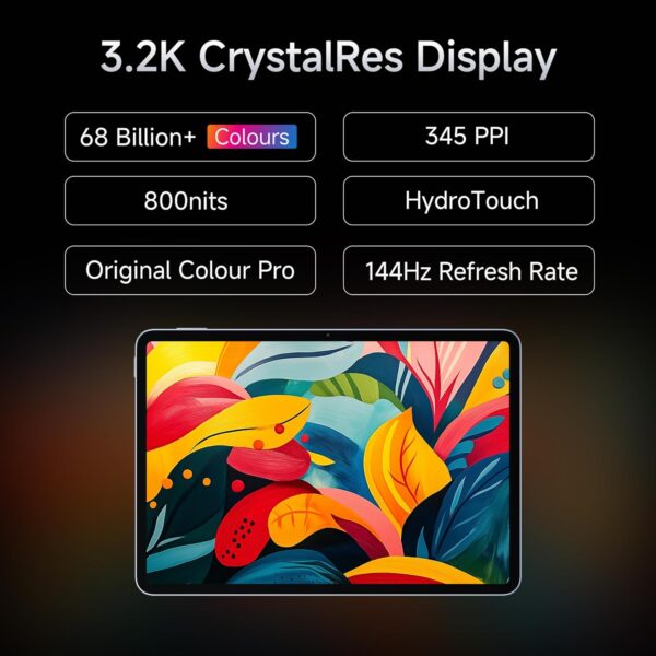Xiaomi Pad 7 |Qualcomm Snapdragon 7+ Gen 3 |28.35cm(11.16") Display |8GB, 128GB |3.2K CrystalRes Display |HyperOS 2 |68 Billion+ Colours |Dolby Vision Atmos |Quad Speakers |Wi-Fi 6 |Graphite Grey - Image 4